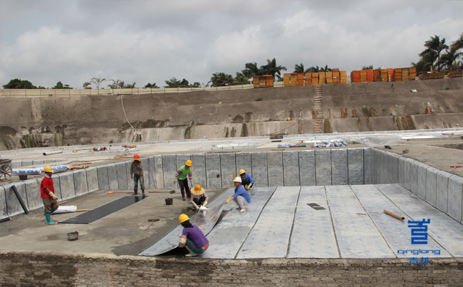 荔晶新城防水卷材施工現(xiàn)場(chǎng) 防水卷材